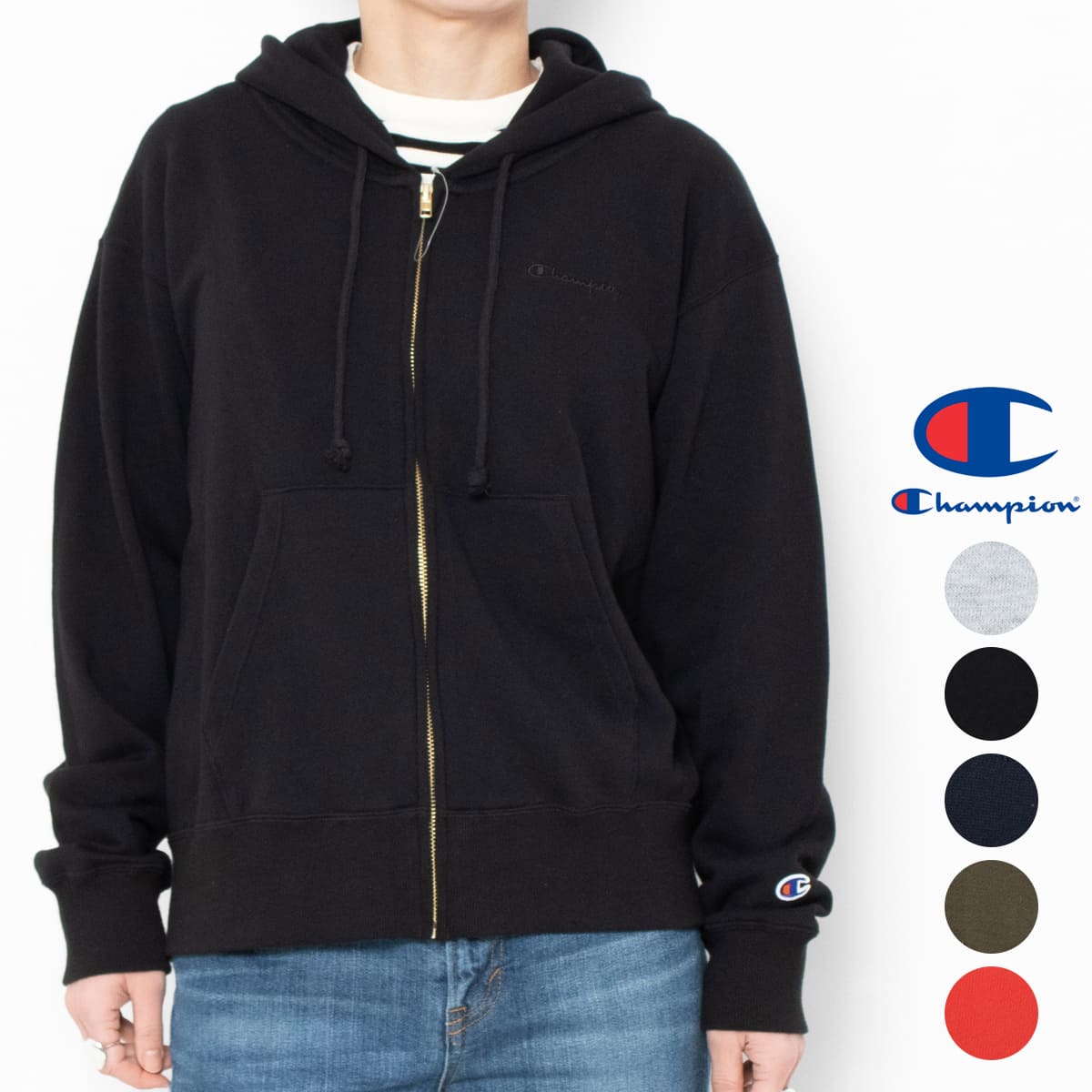 Champion（チャンピオン） ジップパーカー レディース パーカー ジップ