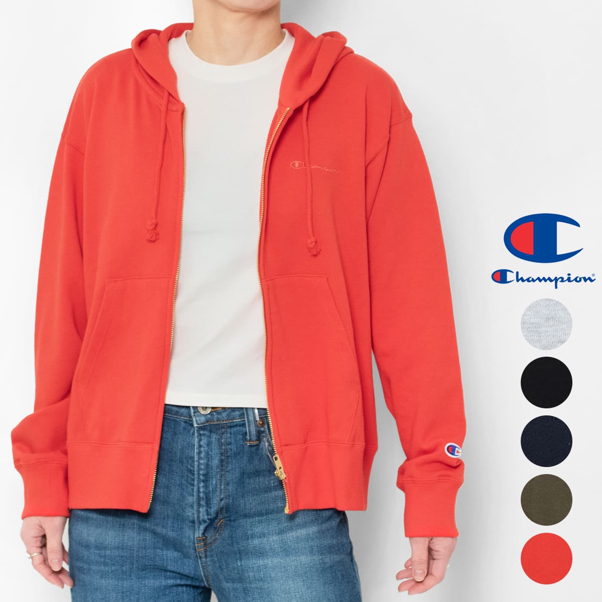 Champion(チャンピオン) ジップパーカー レディース パーカー ジップ Champion(チャンピオン) ジップパーカー レディース パーカー ジップ