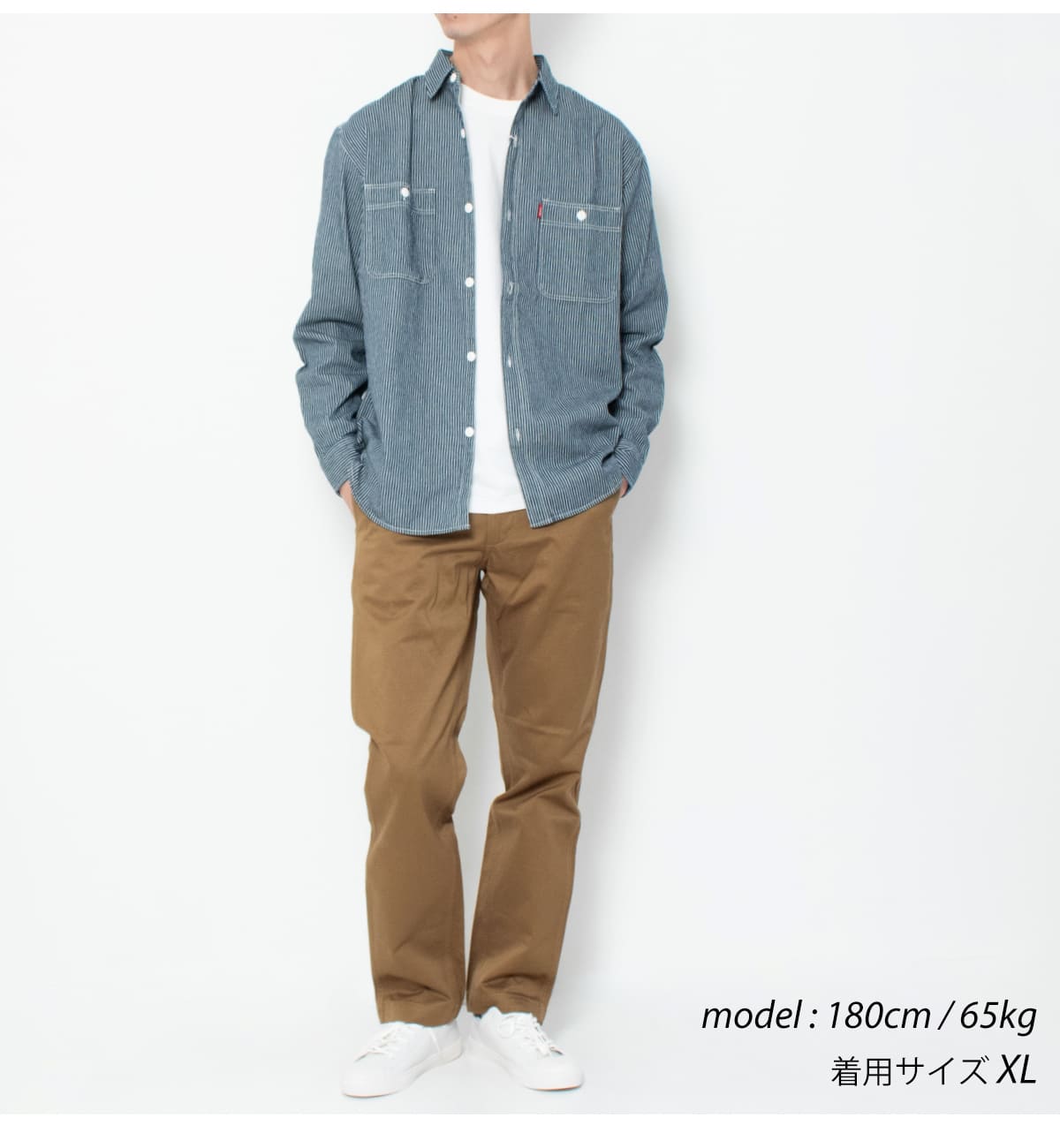 デニムシャツ メンズ エドウィン デニム ワークシャツ ブランド EDWIN
