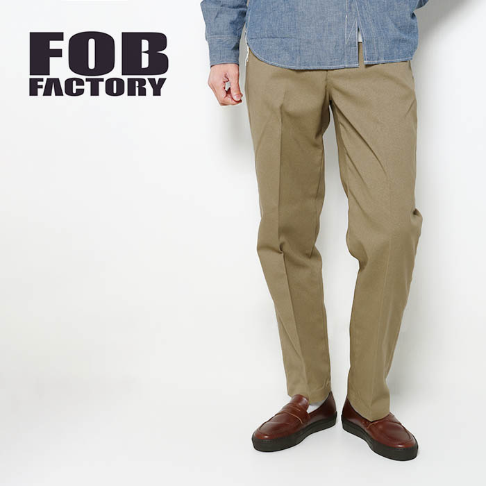 FOB FACTORY エフオービーファクトリー STA-PREST WIDE TROUSERS ス...