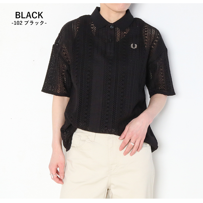 RED PERRY フレッドペリー Lace Polo Shirt レース ポロシャツ G7134 