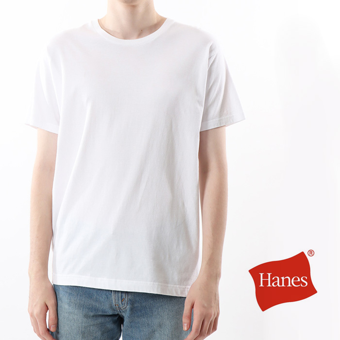 Hanes ジャパンフィット 2枚組 クルーネック Tシャツ H5310 tシャツ 白t 肌着 無地...