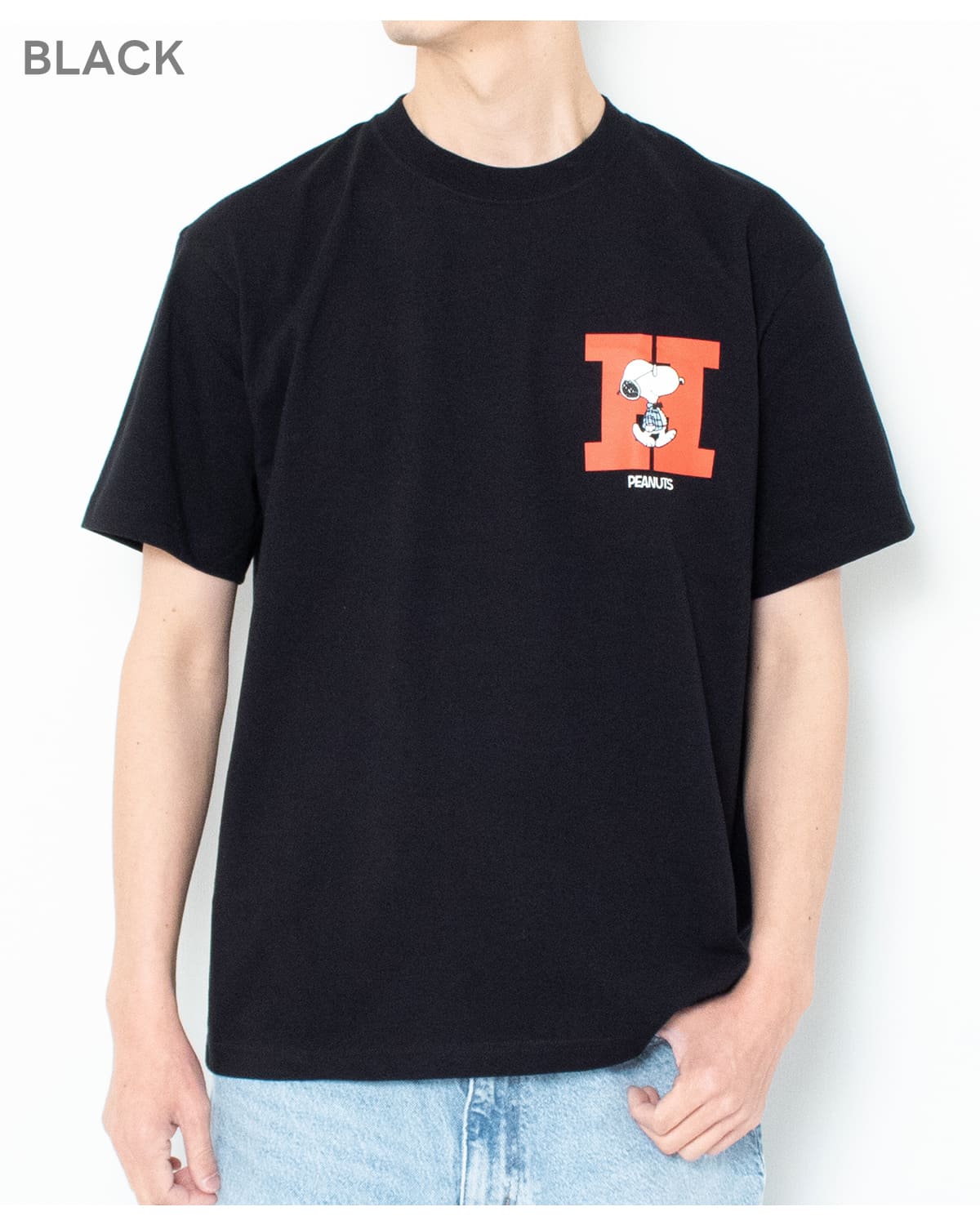 BEEFY-T ヘインズ スヌーピー コラボ Tシャツ Hロゴ Hanes 白 黒 26SS