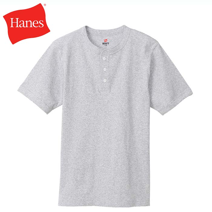 Hanes ヘインズ BEEFY リブヘンリーネックTシャツ HM1-T103 ヘンリーネック Tシャツ tシャツ 半袖 無地 メンズ ブランド｜jxt-style｜03