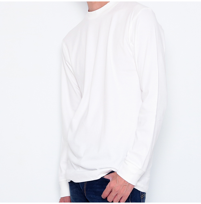 Hanes（ヘインズ） スエードニット クルーネック 長袖 カットソー t