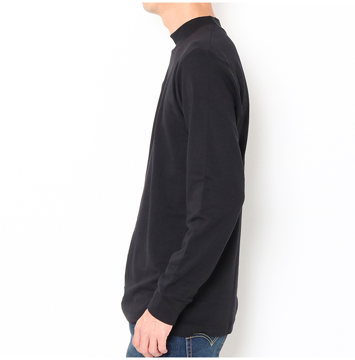 Hanes ヘインズ スエードニット ハイネック ロンt 無地 Tシャツ