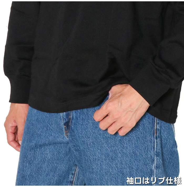 Hanes（ヘインズ） Hanes KURO クロ クルーネック ロングスリーブ T