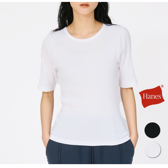 Hanes（ヘインズ） Tシャツ 五分袖 レディース HW1-D101 半袖 tシャツ