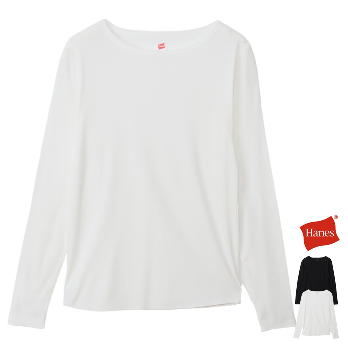 Hanes（ヘインズ） レディース ホット コットン クルーネック ロング