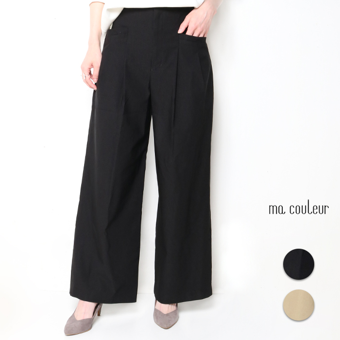 お歳暮 人気 オシャレ DONEEYU ma couleur マ・クルール ハイストレッチ ハイウエスト パンツ