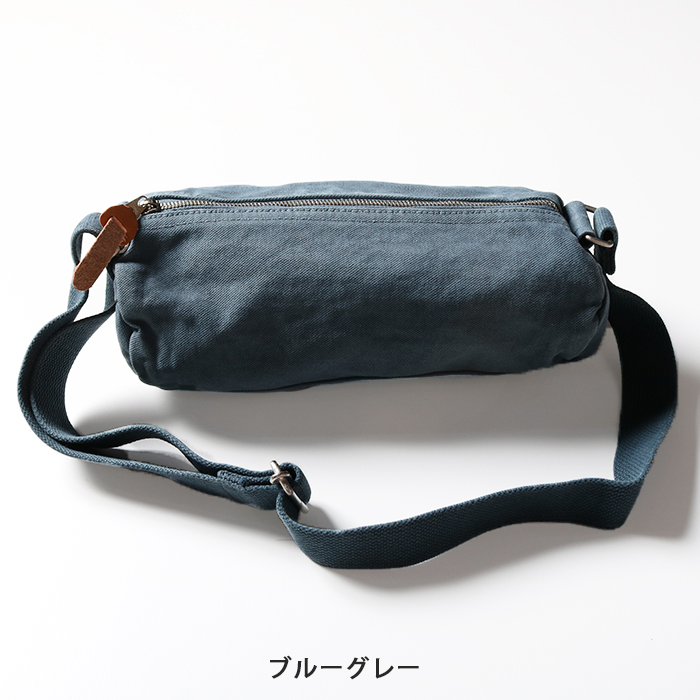 【Butler Verner Sails】日本製ショルダーバッグ/ブルーグレー Butler Verner Sails】HORSE LEATHER SQUARE ZIP SHOULDER BAG