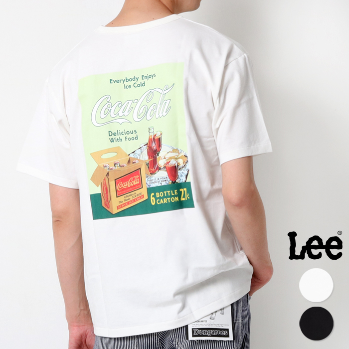 LEE リー  半袖 Tシャツ バックプリント LT3083 新作 プリントT 半袖Tシャツ teeシャツ メンズ 白 ホワイト 黒 ブラック カジュアル おしゃれ ブランド｜jxt-style｜02