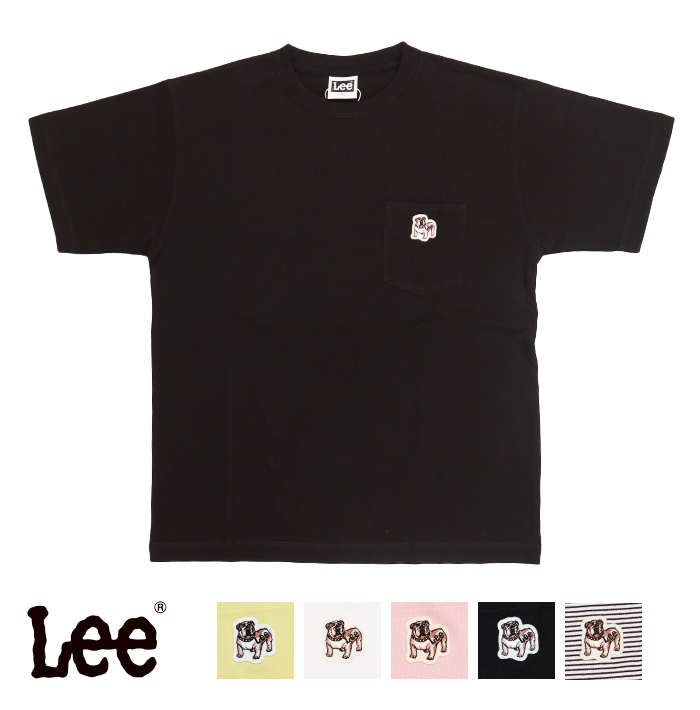 Lee（リー） ブルドッグワッペン Tシャツ LT3190 半袖 夏 5カラー 犬