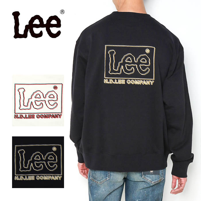 LEE リー Leeロゴ バックエンブロイダリースウェット 刺繍ロゴ LT3218 クルーネック 柔らかい トレーナー ビッグロゴ トップス 触り心地 ブランド 裏毛 コットン トレンド 綿 Lee（リー） Leeロゴ バックエンブロイダリースウェット 刺繍ロゴ