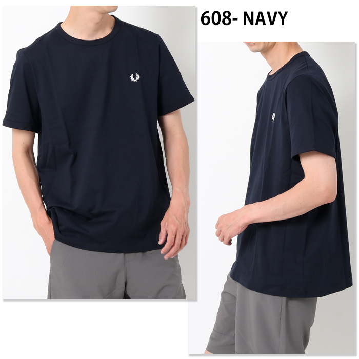 【正規取扱店】 FRED PERRY フレッドペリー M3519 リンガーT メンズ 半袖 tシャツ ワンポイント ロゴ 刺繍 綿100 きれいめ 無地 ブランド 夏 父の日 ギフト｜jxt-style｜18