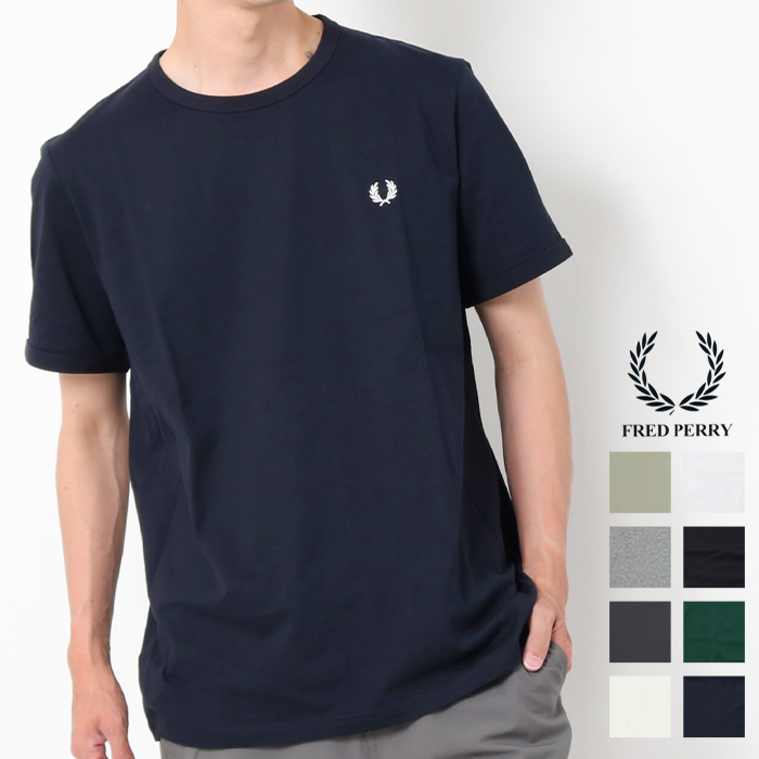 【正規取扱店】 FRED PERRY フレッドペリー M3519 リンガーT メンズ 半袖 tシャツ ワンポイント ロゴ 刺繍 綿100 きれいめ 無地 ブランド 夏 父の日 ギフト｜jxt-style｜05