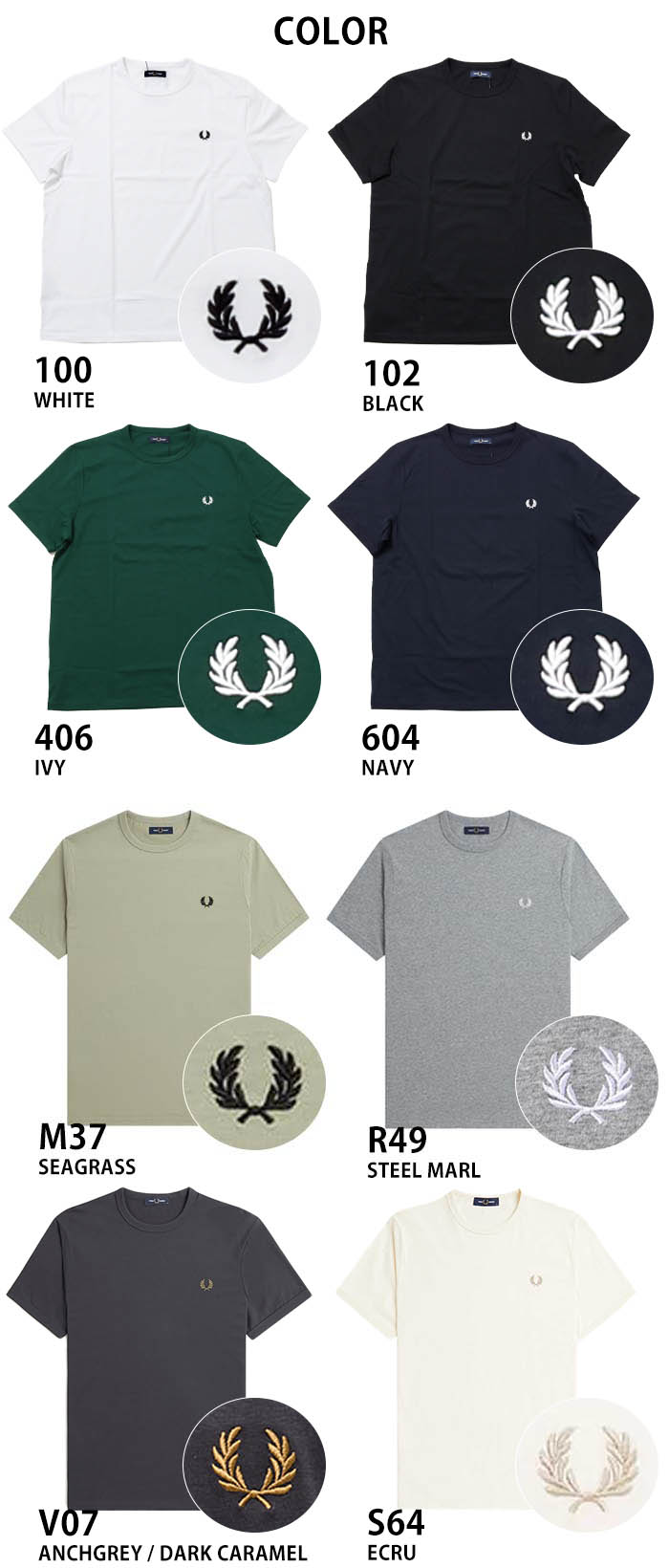 【正規取扱店】 FRED PERRY フレッドペリー M3519 リンガーT メンズ 半袖 tシャツ ワンポイント ロゴ 刺繍 綿100 きれいめ 無地 ブランド 夏 父の日 ギフト｜jxt-style｜25