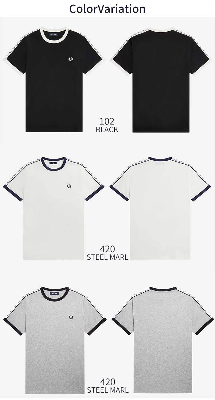 FREDPERRY フレッドペリー Taped Ringer T-Shirt テープドリンガーTシャツ M4620 シャツ 涼しい サラサラ オシャレ インナー カットソー 半袖 テニスウェア｜jxt-style｜14