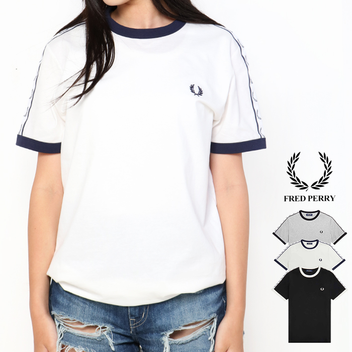 FRED PERRY フレッドペリー リンガーTシャツ レディース M4620