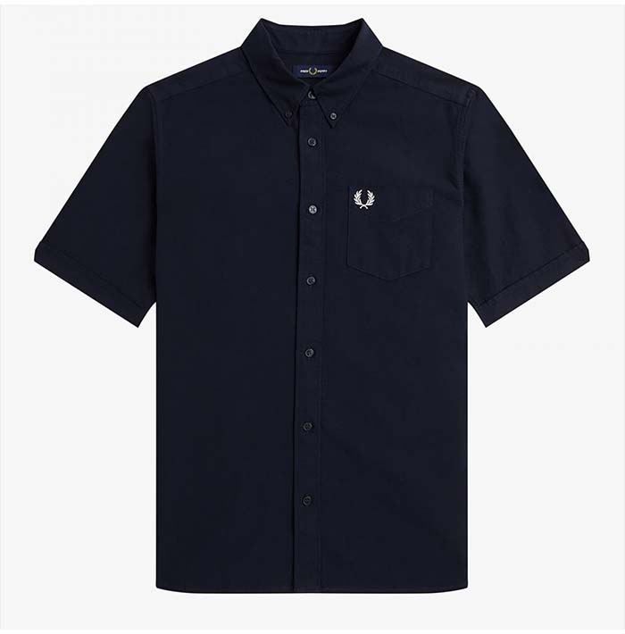 【FRED PERRY】半袖 オックスフォードシャツ コットン100% ロゴ FRED PERRY フレッドペリー オックスフォード 半袖 シャツ M5503