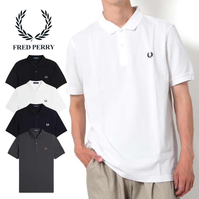 FRED PERRY フレッドペリー ワンポイント 無地 半袖 ポロシャツ M6000 FRED PERRY フレッドペリー ワンポイント 無地 半袖 ポロシャツ M6000