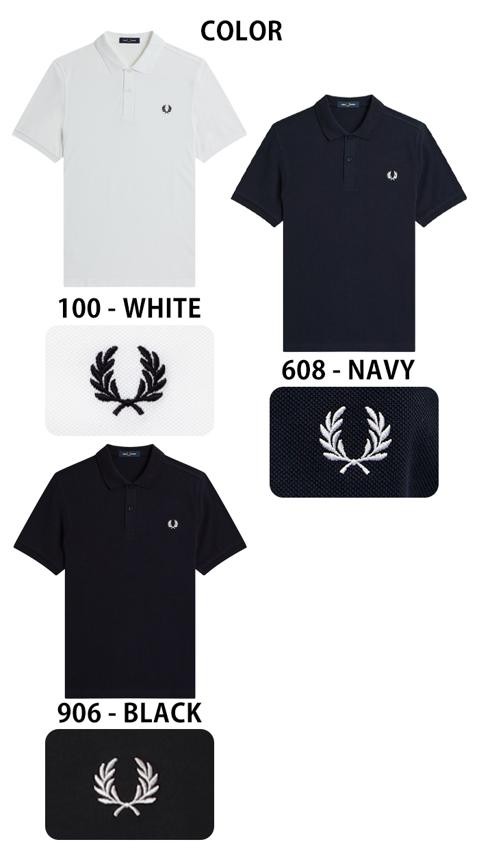 FRED PERRY フレッドペリー ワンポイント 無地 半袖 ポロシャツ M6000