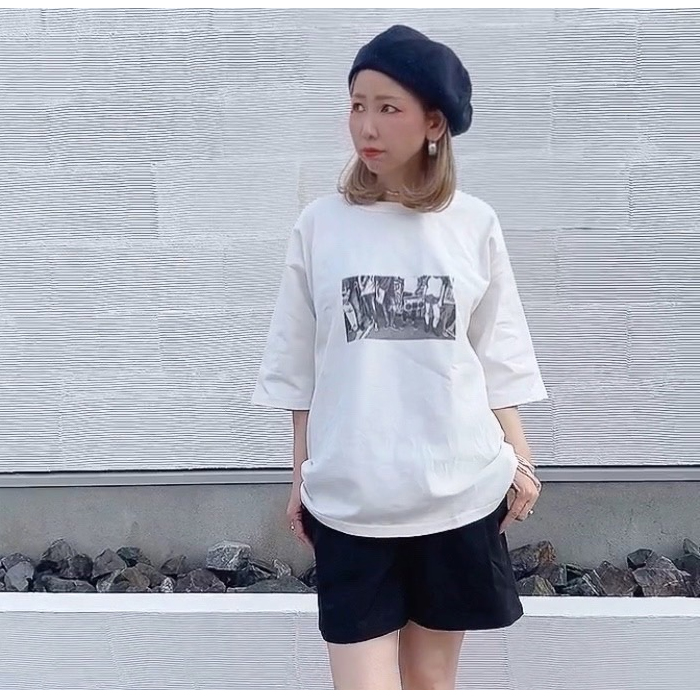 ［Ｐ］新品　malo マーロ　半袖　Ｔシャツ MA_Lo マーロ ユニセックス フォトプリント5分袖 オーバーT