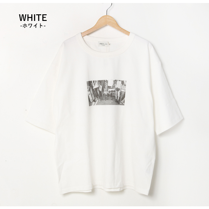 ［Ｐ］新品　malo マーロ　半袖　Ｔシャツ MA_Lo マーロ ユニセックス フォトプリント5分袖 オーバーT