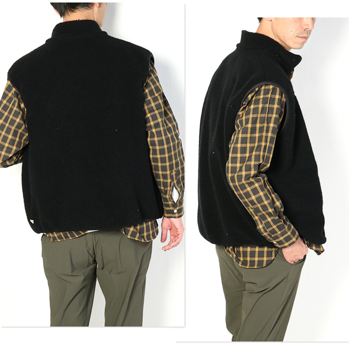 melple（メイプル） メロウピープル ベスト メンズ パイル ウール