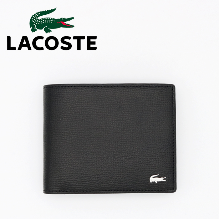 LACOSTE（ラコステ） 財布 メンズ 2つ折り 折り畳み プレゼント 本革