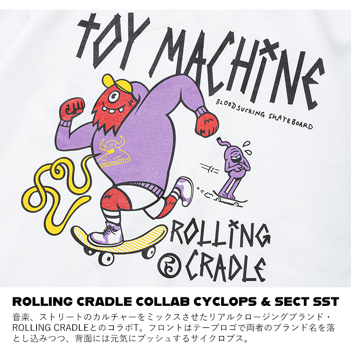 トイマシーン TOY MACHINE × ROLLING CRADLE CYCLOPS ＆ SECT SST RTMSEST3 半袖 メンズ ロリクレ | TOY MACHINE | 03