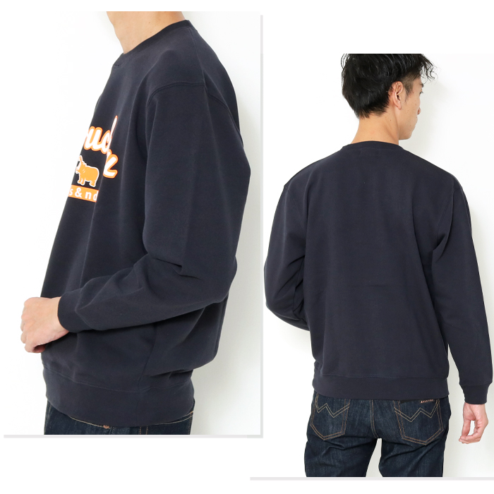 s&nd セカンド スウェット メンズ カレッジロゴ 長袖 クルーネック