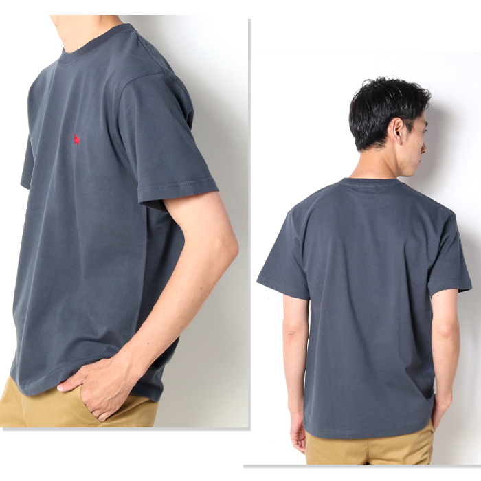 s&nd Tシャツ 半袖 メンズ ワンポイント 刺繍 日本製 綿100％ Sd-R1068