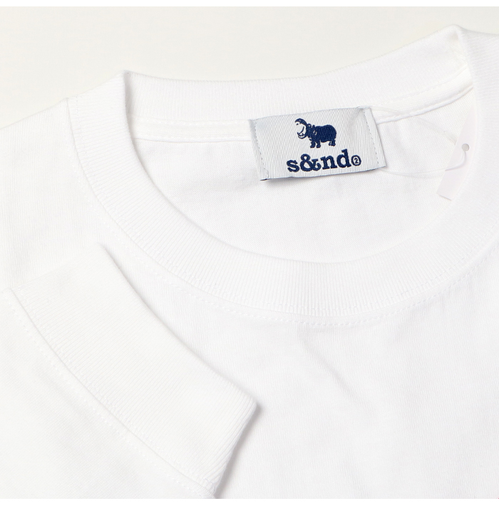 【ロードスター】kaja 長袖Tシャツ（ホワイト） s&nd セカンド 長袖 Tシャツ ロンT フロント かば ロゴ 小さめ