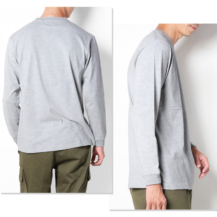 s&nd Tシャツ 長袖 セカンド ロンT ロゴ ワンポイント 刺繍 かば 綿100