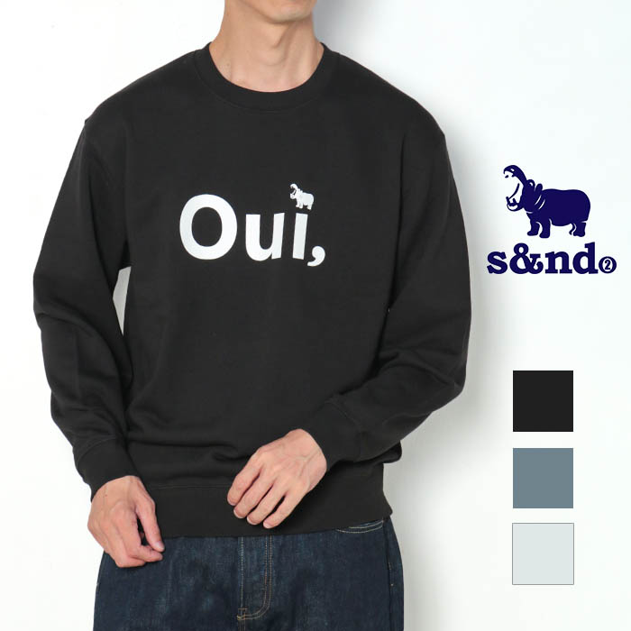 s&nd セカンド プリントクルーネック スウェット Sd-R1196 丸首