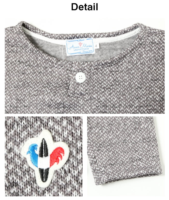 Arvor Maree（アルボーマレー） ヘンリー ボタン カットソー ＃SFLE