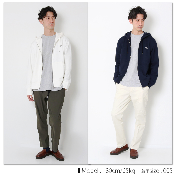 LACOSTE ラコステ プレミアムコットン ジップ スウェット パーカー メンズ 綿100％ SH101LJ ワニロゴ フーディ ブランド｜jxt-style｜08