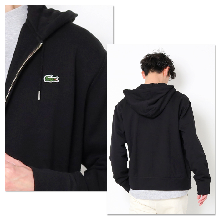 LACOSTE ラコステ プレミアムコットン ジップ スウェット パーカー メンズ 綿100％ SH101LJ ワニロゴ フーディ ブランド｜jxt-style｜13