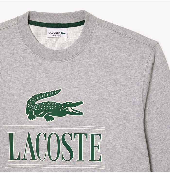 LACOSTE ラコステ 3Dプリントクラシッククルーネックスウェット SH1228-99 スウェット トレーナー tシャツ 長袖 メンズ レディース