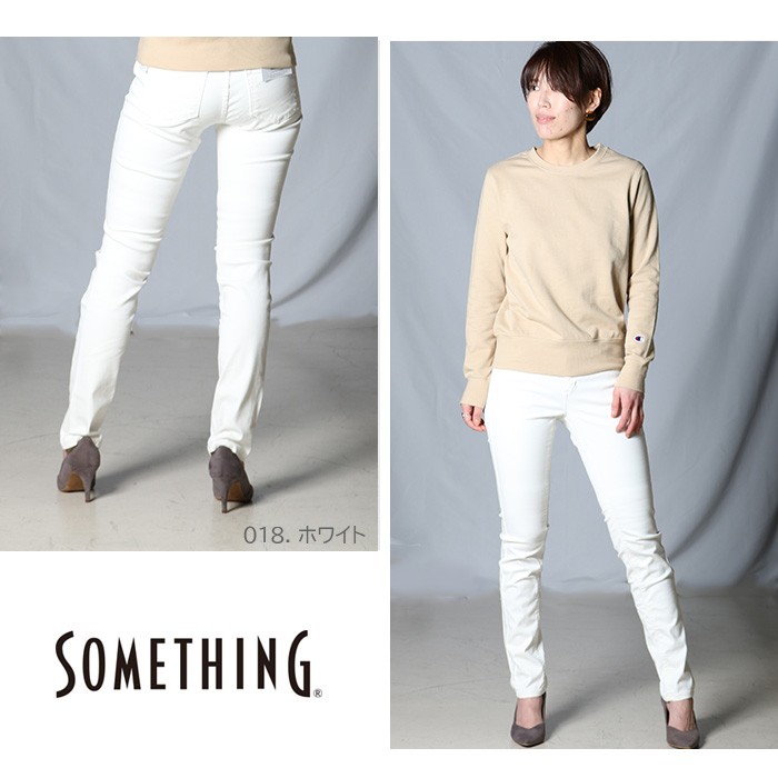 【KIMHEKIM】アンカースタンプジーンズ（スカイブルー） SOMETHING ジーンズ レディース スキニー サムシング EDWIN