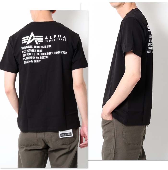 ALPHA アルファ MIL.SPECバックプリントTシャツ 半袖 TC1570 Tシャツ t 