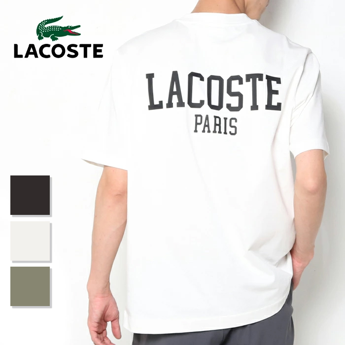 LACOSTE☆ロゴ バックプリント Tシャツ 半袖 LACOSTE ラコステ 半袖 バックプリント ベーシックTシャツ