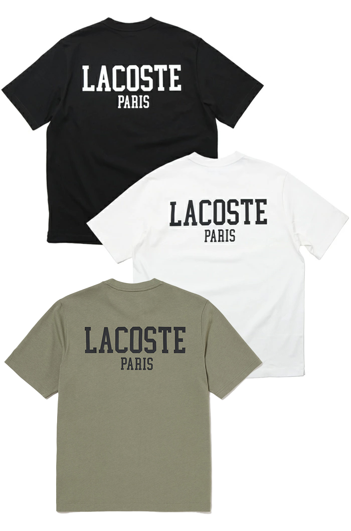 送料込★LACOSTE★半袖Tシャツ TH1415 Tシャツ LACOSTE tシャツ アウトラインクロッククルーネック半袖Tシャツ