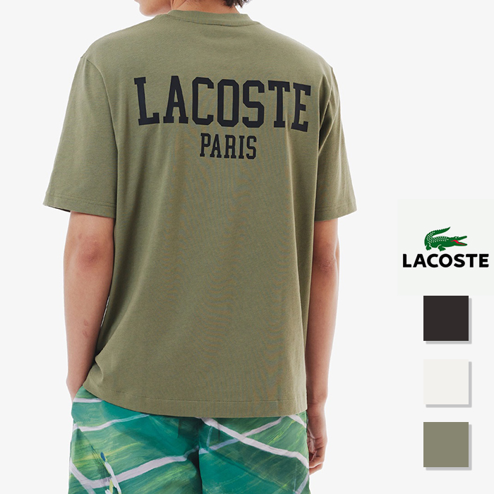 LACOSTE☆ラコステ ロゴ 半袖 Tee LACOSTE ラコステ 半袖Tシャツ メンズ COTTON JERSEY SIGN PRINT