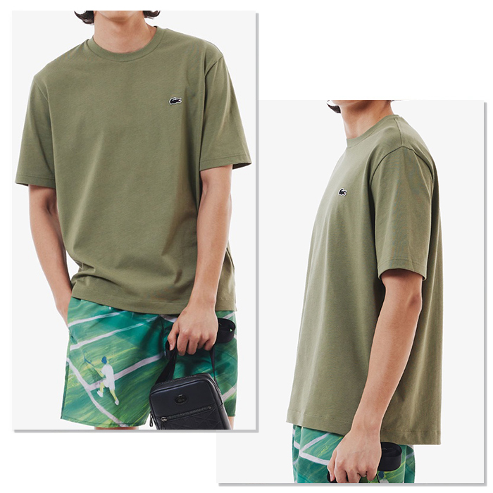 送料込★LACOSTE★半袖Tシャツ TH7315 Tシャツ セール】配色ステッチ半袖Tシャツ（Tシャツ/カットソー