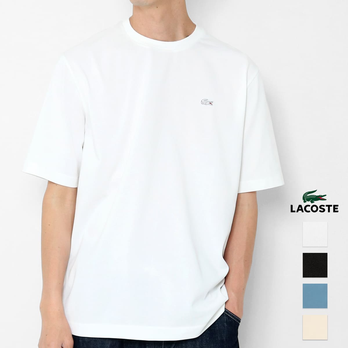 LACOSTE（ラコステ） Tシャツ 半袖 メンズ ワンポイント ロゴ刺繍