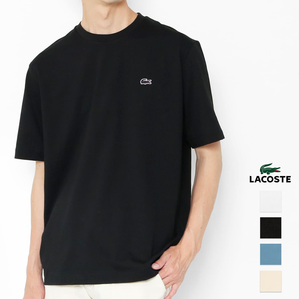LACOSTE（ラコステ） Tシャツ 半袖 メンズ ワンポイント ロゴ刺繍
