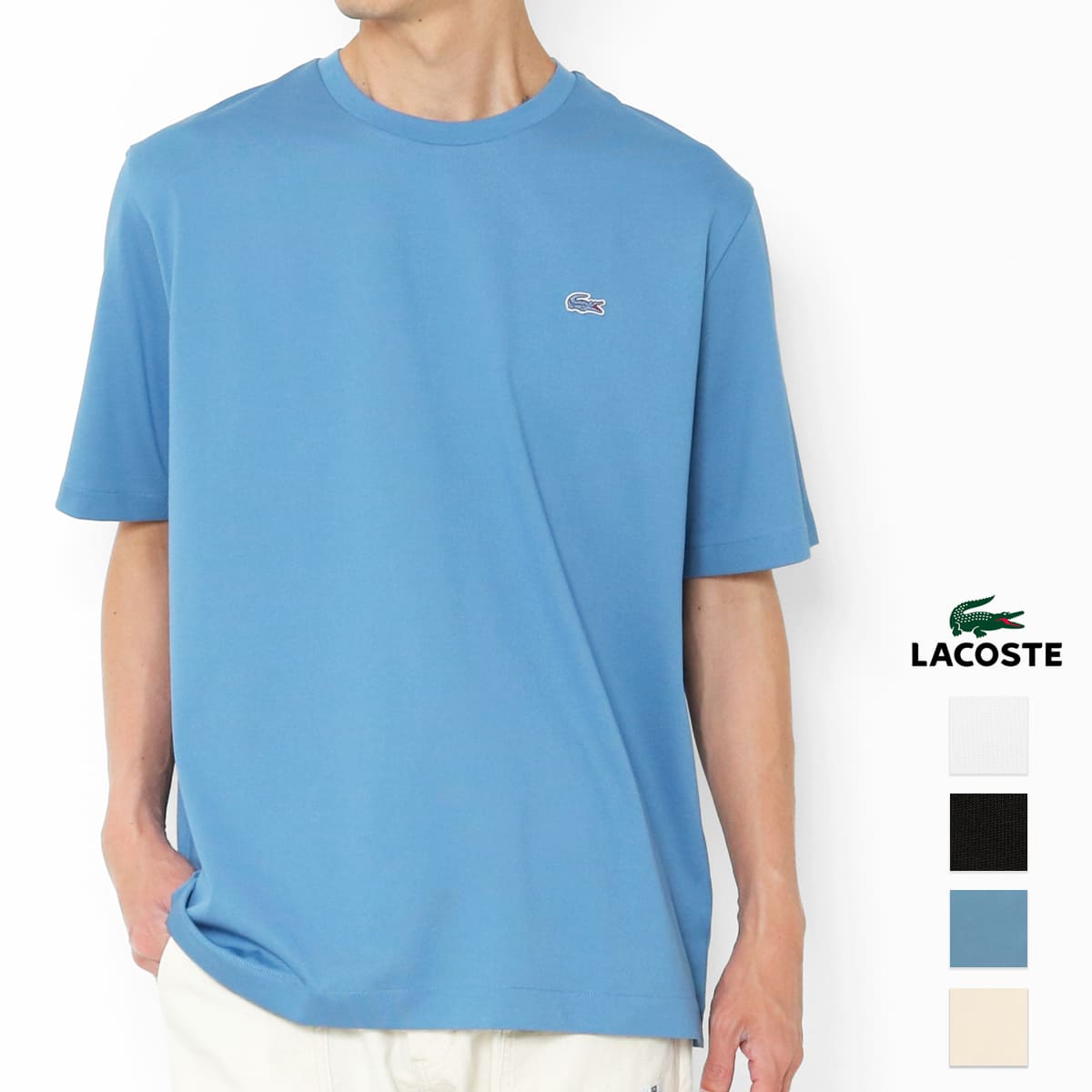 LACOSTE（ラコステ） Tシャツ 半袖 メンズ ワンポイント ロゴ刺繍