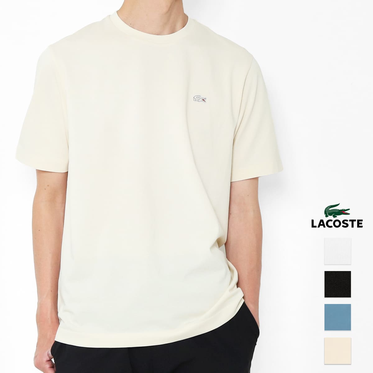 LACOSTE（ラコステ） Tシャツ 半袖 メンズ ワンポイント ロゴ刺繍